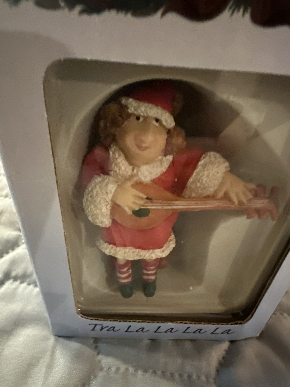 ERIKA OLLER Christmas Holiday Ukulele ORNAMENT 2003 Tra La La La 76411