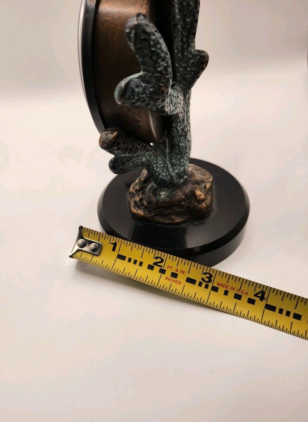 SPI Home Sea Turtle Duet w/ Seagrass Bronze/Brass Handpainted Sculpture Clock 8″