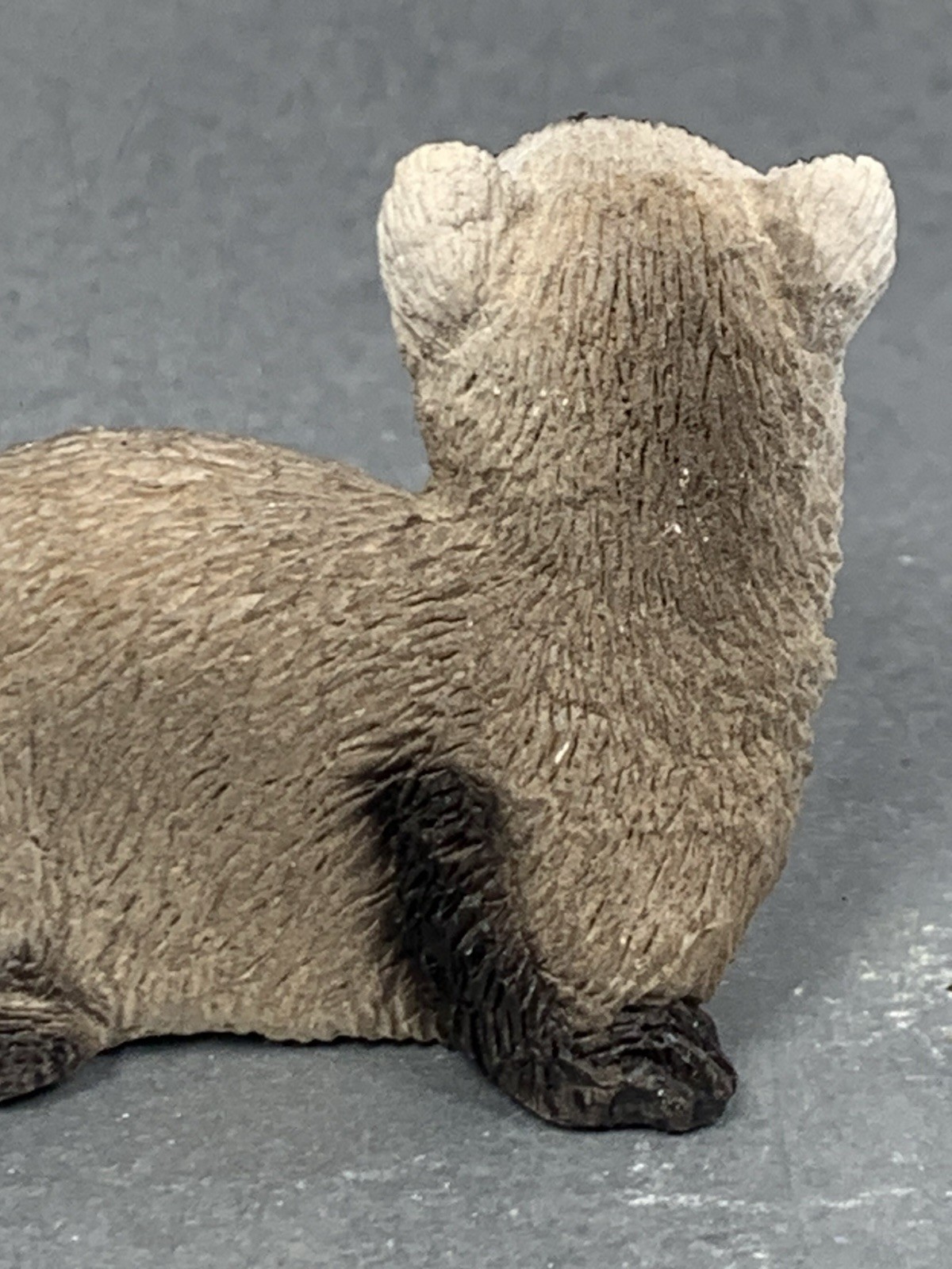 Stone Critter Littles Black Footed Ferret Figurine Vintage USA SCL-065