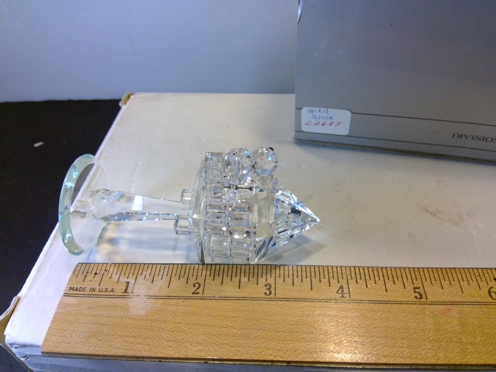 Crystal Symphony Austrian Lead Crystal Bird House Figurine