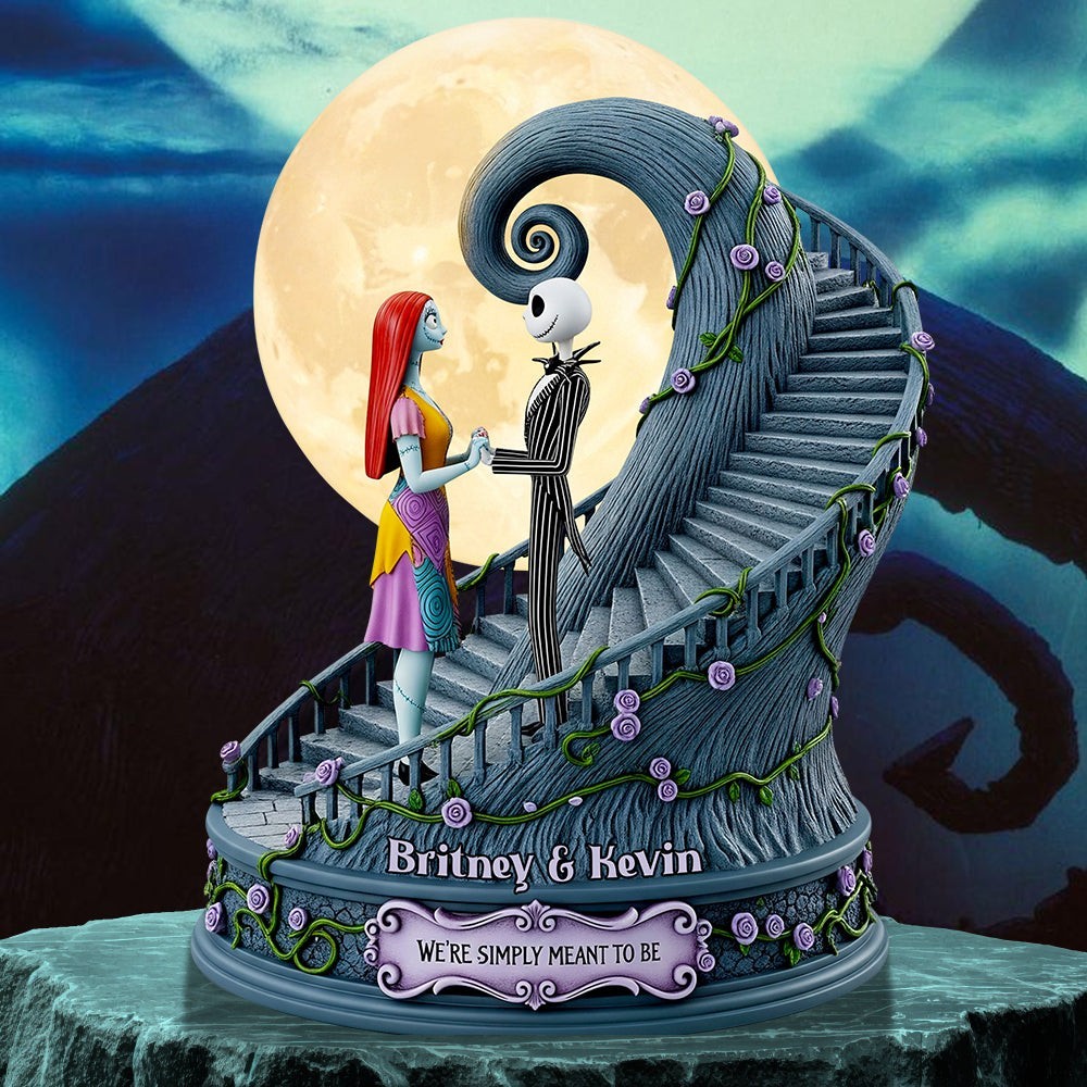 Personalized Jack Sally Nightmares Couple Acrylic Plaque Wooden Block Decor Gift