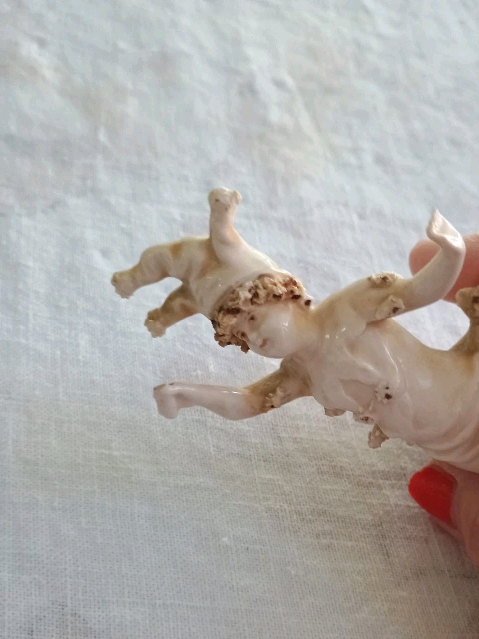 Unusual Art Nouveau Figurine Female Commedia Dell’Arte Glazed Porcelain Germany?