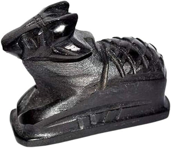 Black Marble Stone Nandi Statue For Worship, Home Décor – 2.5’L Inches (Approx.)