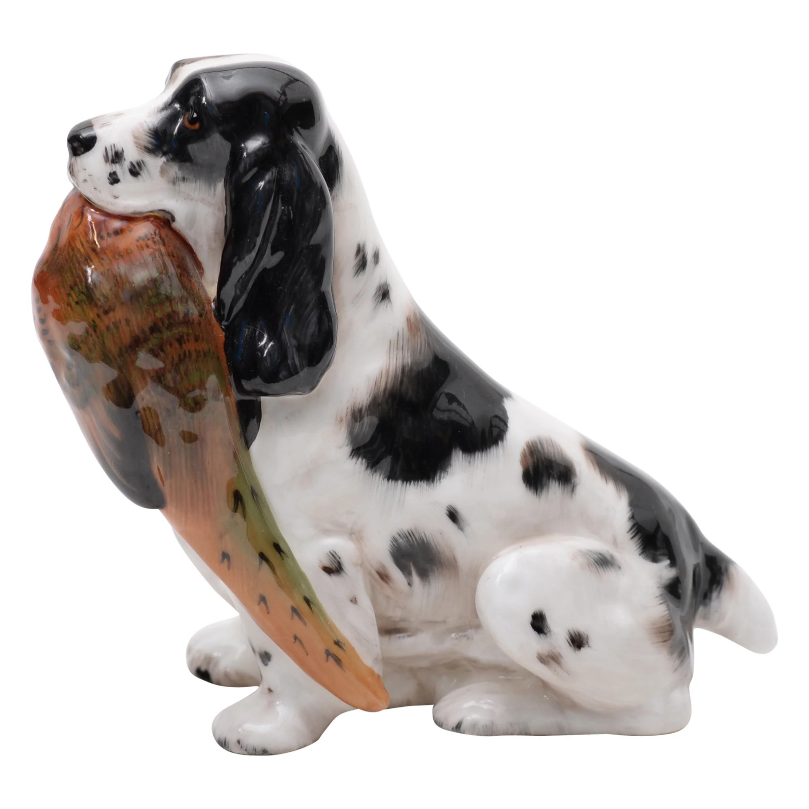 Cocker Spaniel w/ Pheasant bird sculpture-