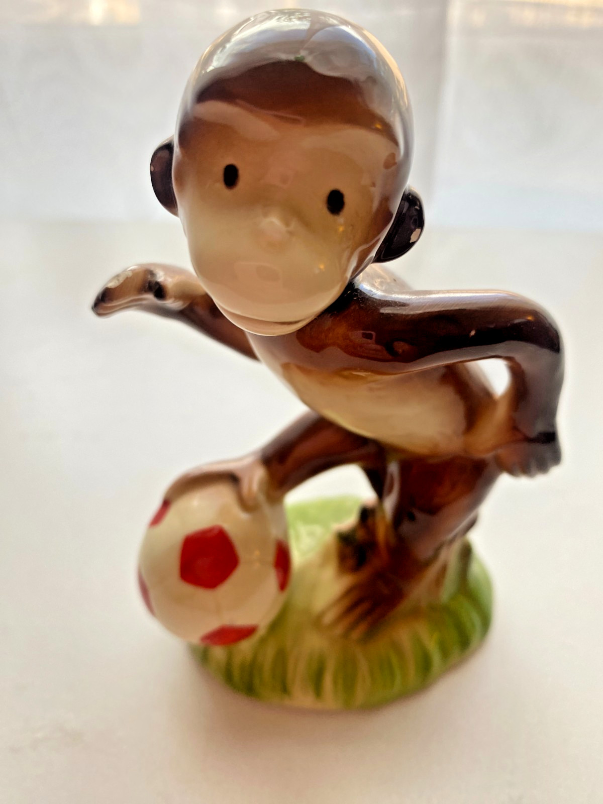 Vintage 1981 Gorham Curious George Porcelain Figurine – Soccer Ball