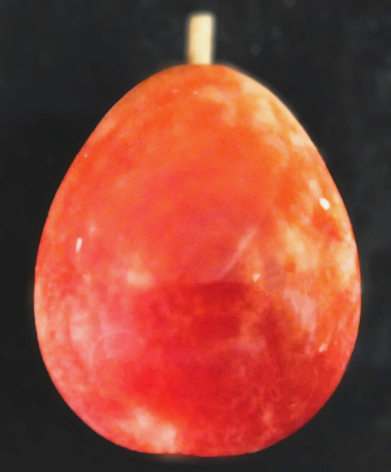 EUC Hand-Carved Multi-Pink Jasper Pear – 3.50″T x 8.25″C
