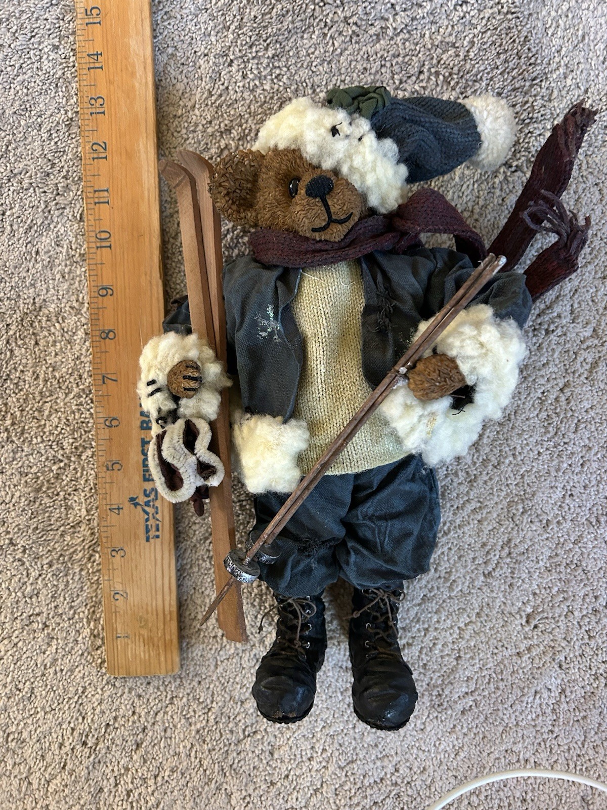 Boyds Bears Crumpletons Jacque Downhill 12” Tall Doll Resin & Fabric-mache