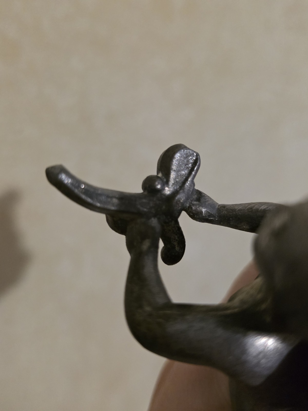 Metal Young Boy Child Figurine / Sculpture. Interesting Piece Of Decor