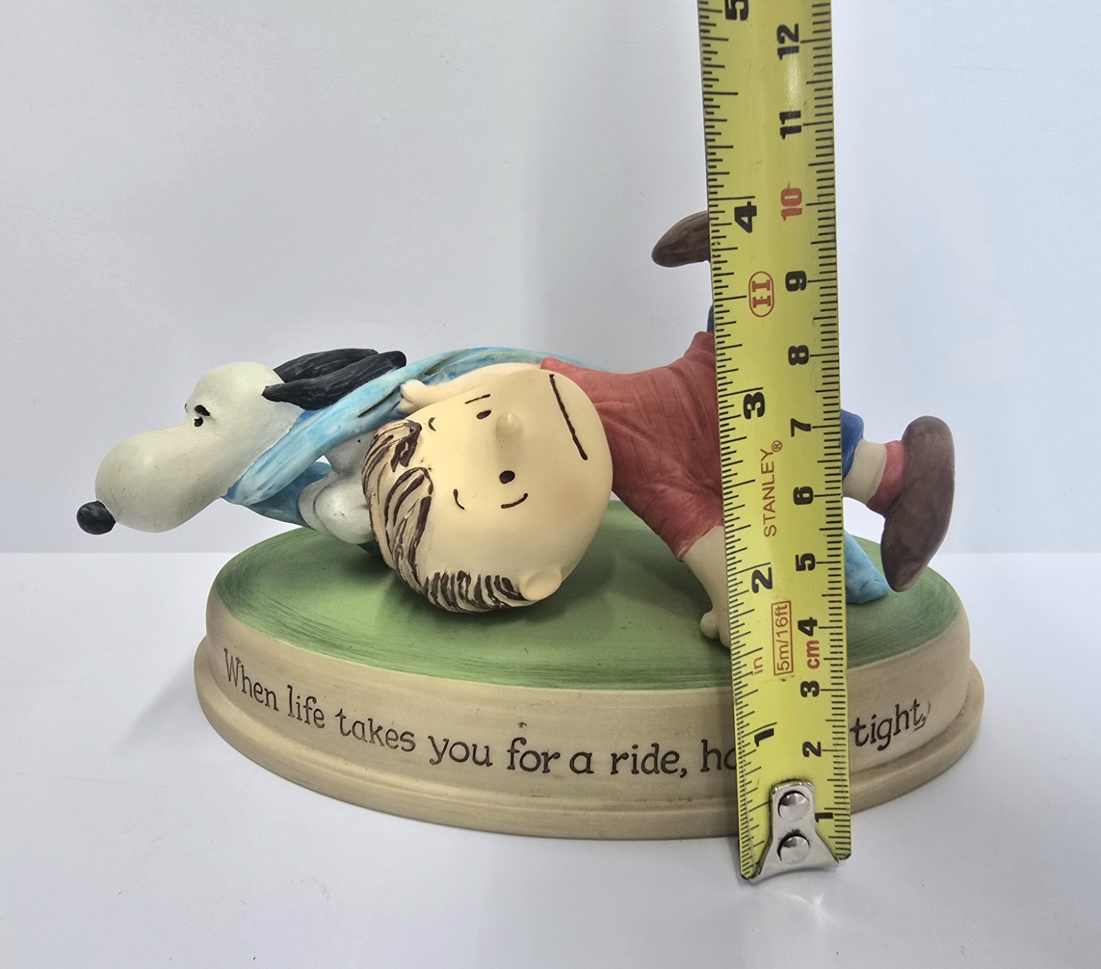 Peanuts Gallery Hallmark “When life takes you for a ride hang on tight” Figurine
