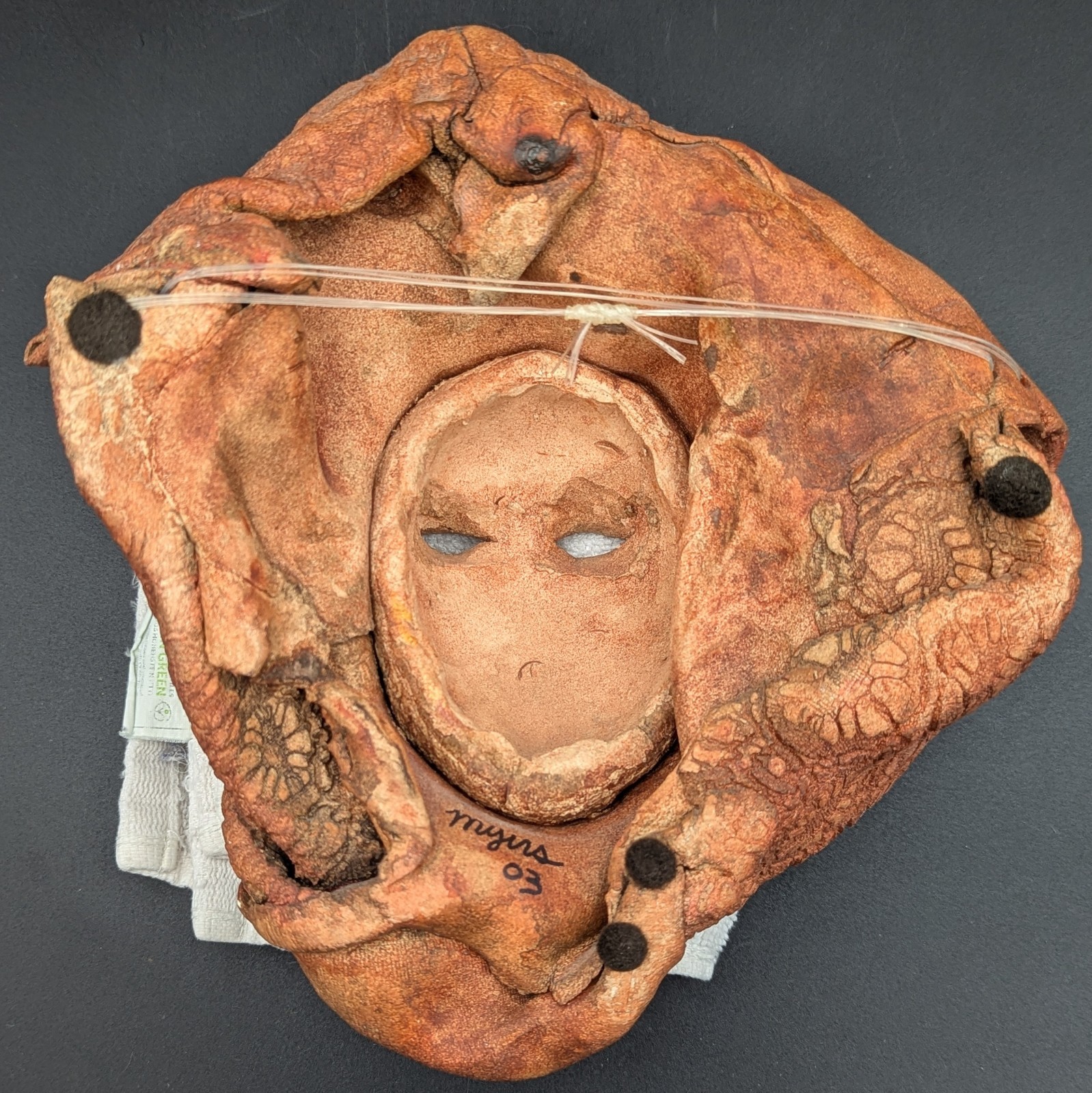 Clay Mask Wall Art ~ Eleanor Myers Morning ~ Very Realistic 8.5″ T x 7.5″ W
