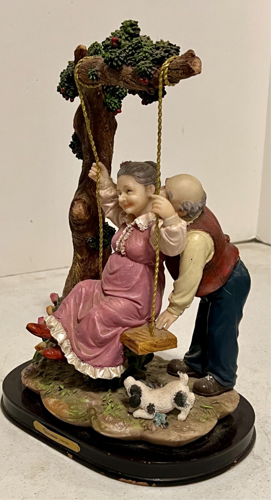 Old Man & Women on a Tree Swing Figurine by Giovanni Collection