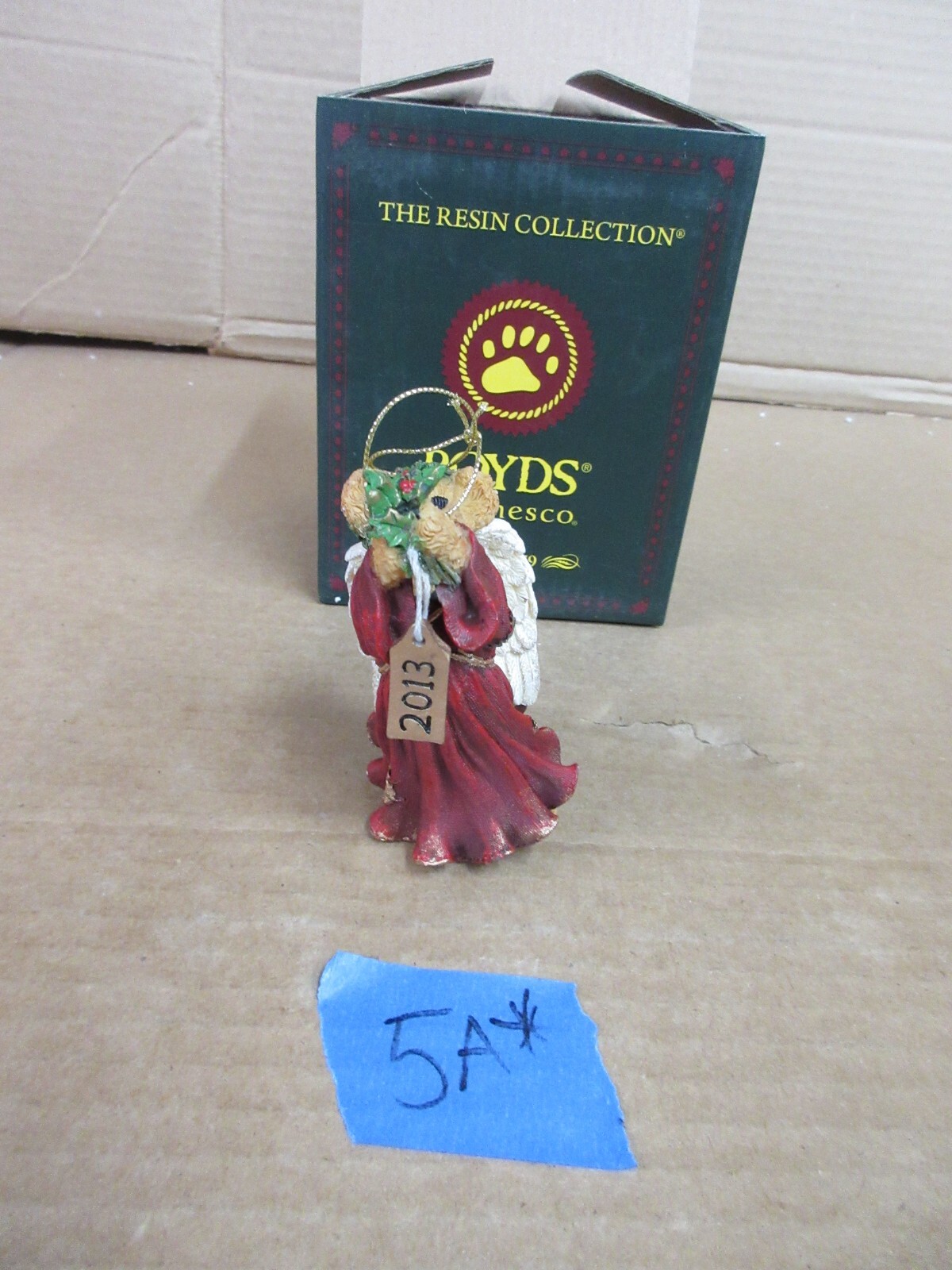 Boyds Bears Noelie 4034157 Angel Christmas 2013 Hanging Resin Ornament Box 5A*