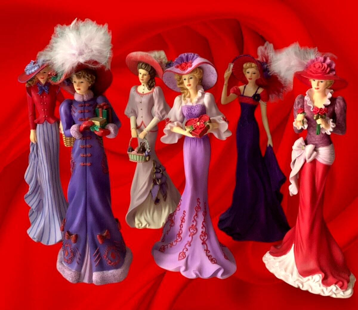 Thomas Kinkade Portraits of Style Through the Year Collection Figurines