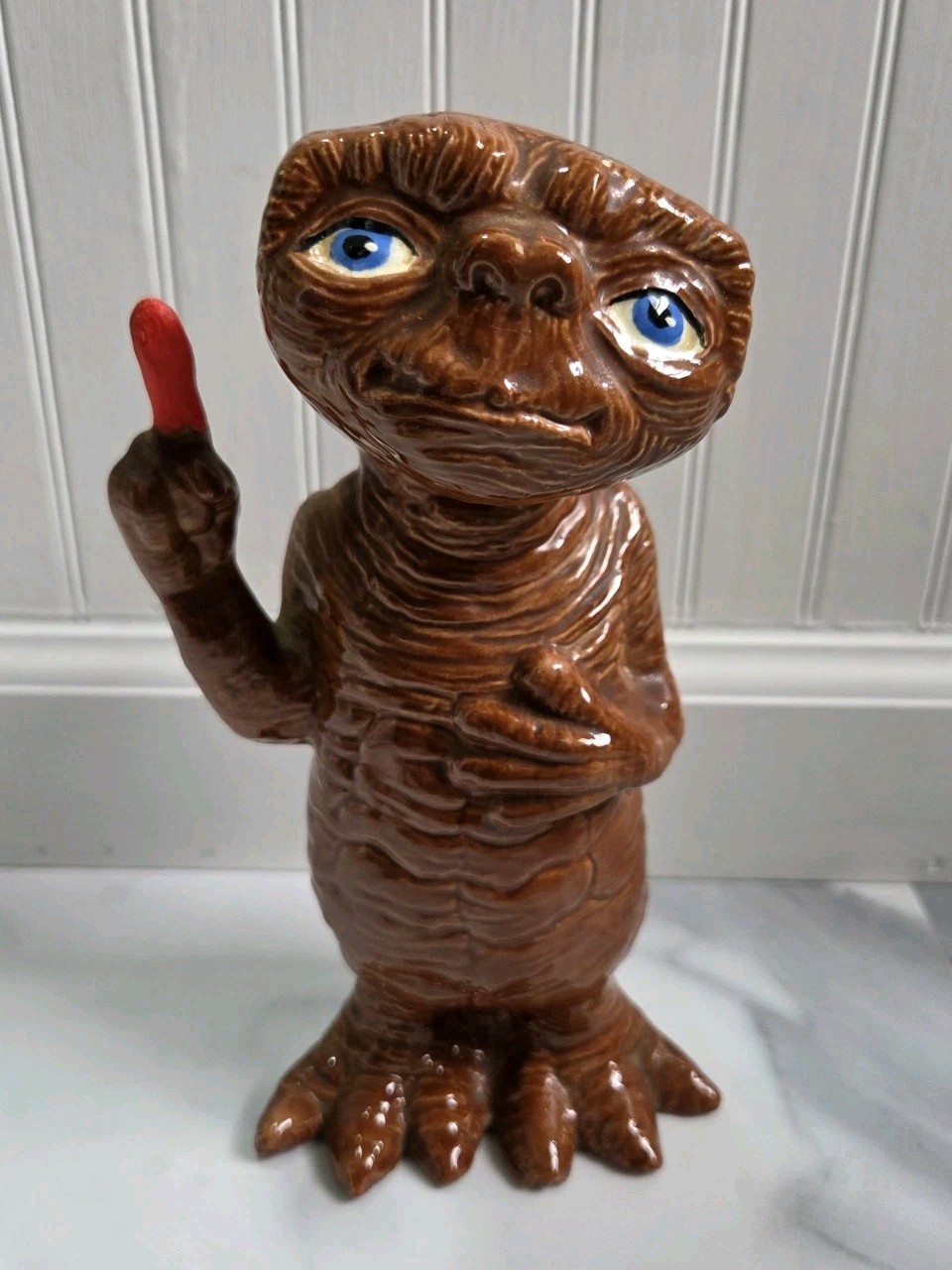 E.T. THE EXTRA TERRESTRIAL ET *CERAMIC STATUE* 1982 Hand Painted Vintage Alien