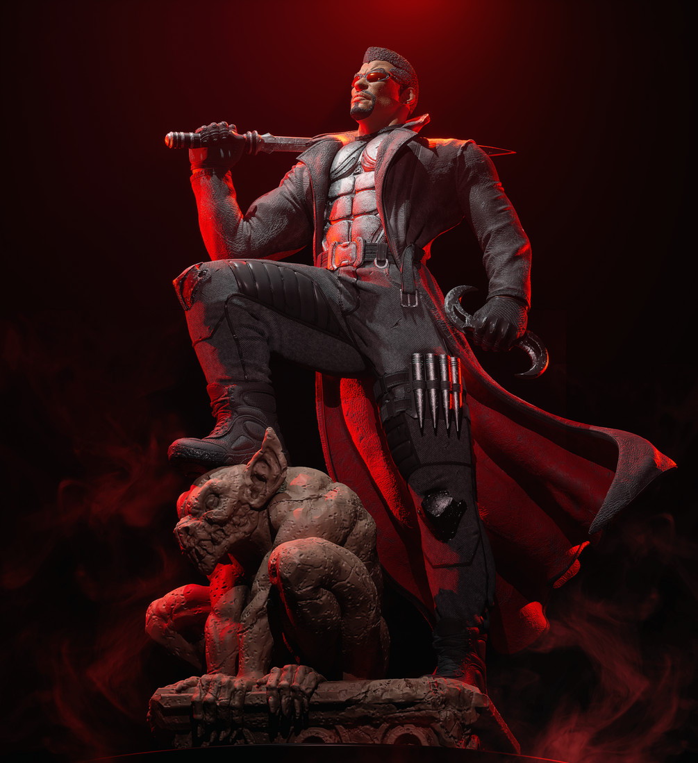 Blade from Marvel Statue Figurine | Superhero Action Figure | 3D Printed Painted