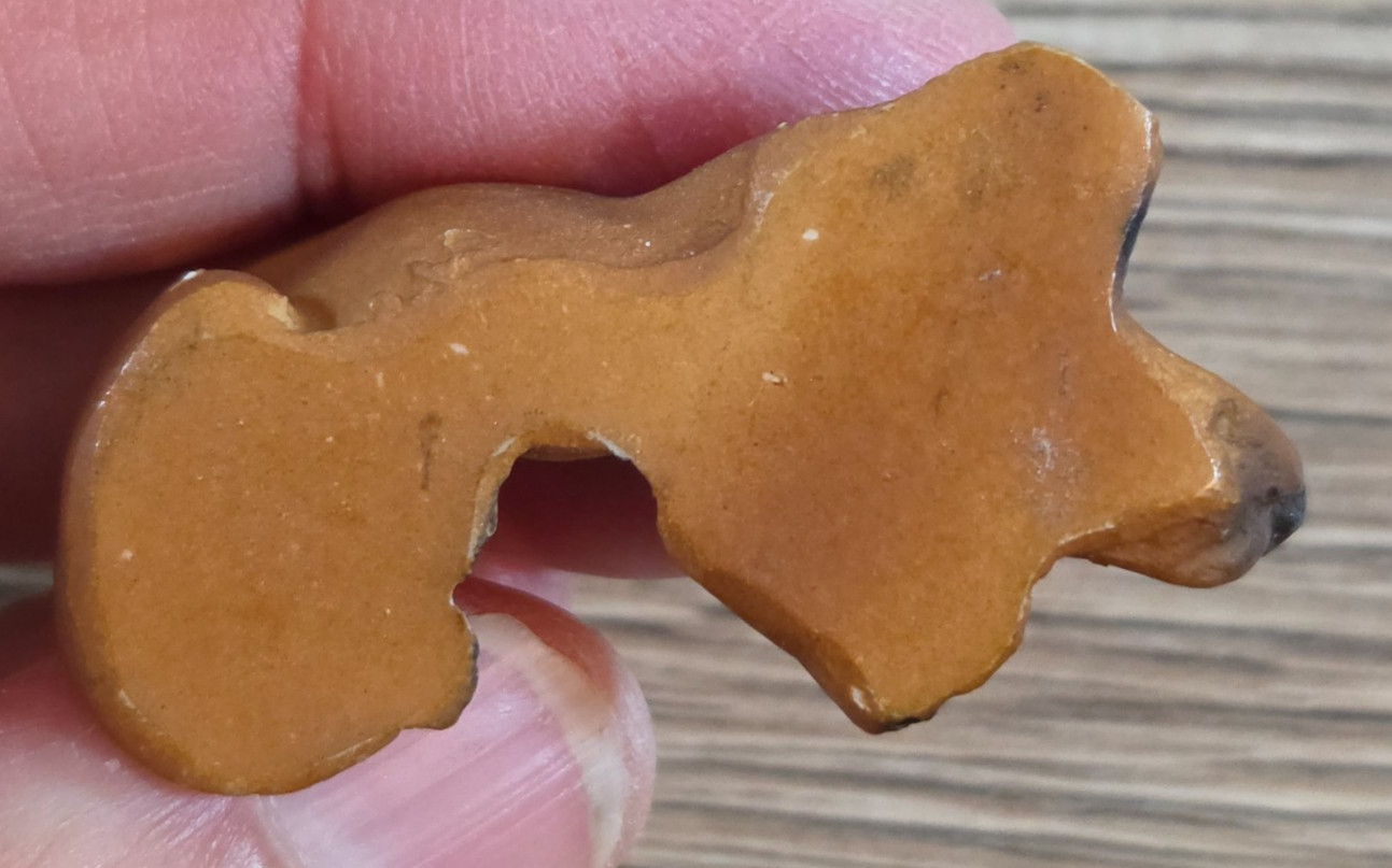 Vintage Miniature Stone & Resin Dog Figurines Hound and Black Lab Puppy Set of 2
