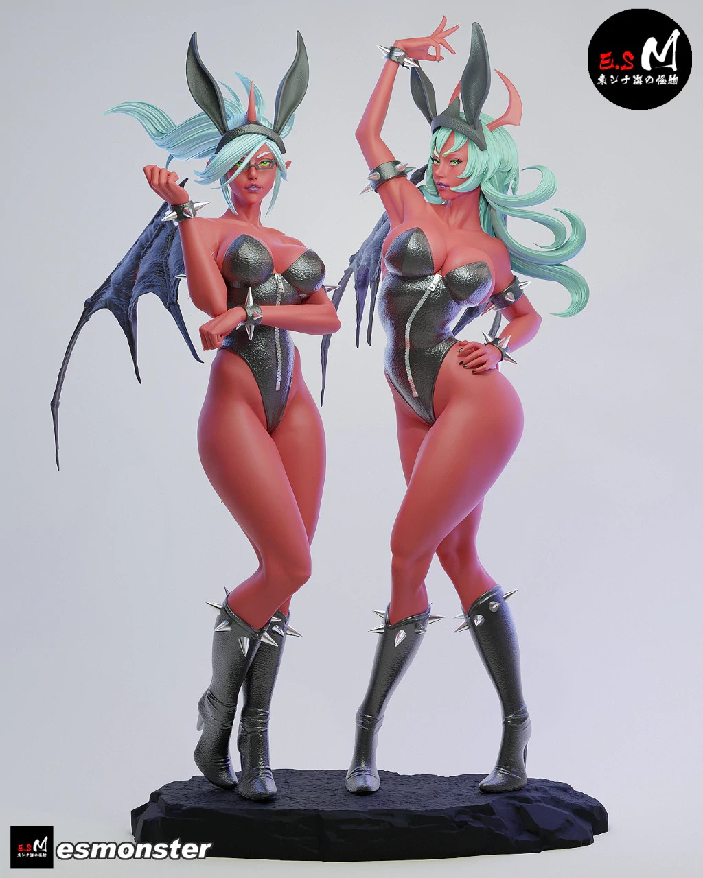 ES Monster Unpainted Unassembled Kneesocks & Scanty Figure Model Kit 1:12-1:4