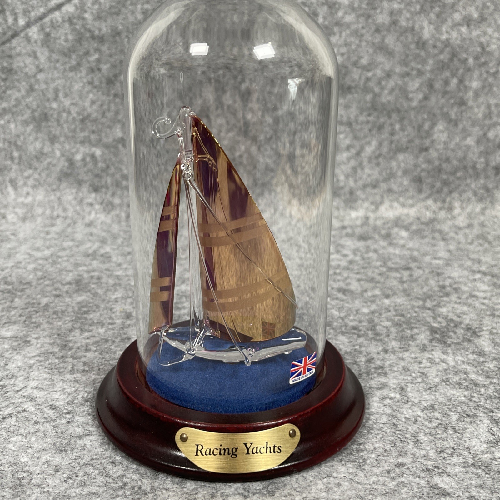 Mayflower Glass Racing Yachts Gold Color Sail Made In Britain