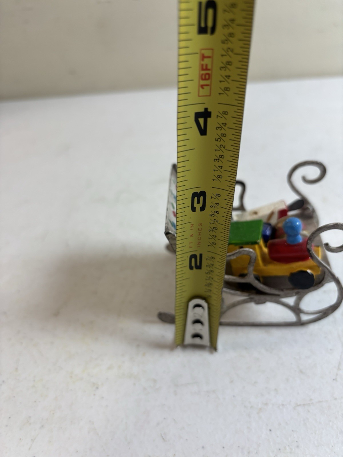 Enesco Sleigh Metal Filled with Toys Ornament Christmas Holiday 1979