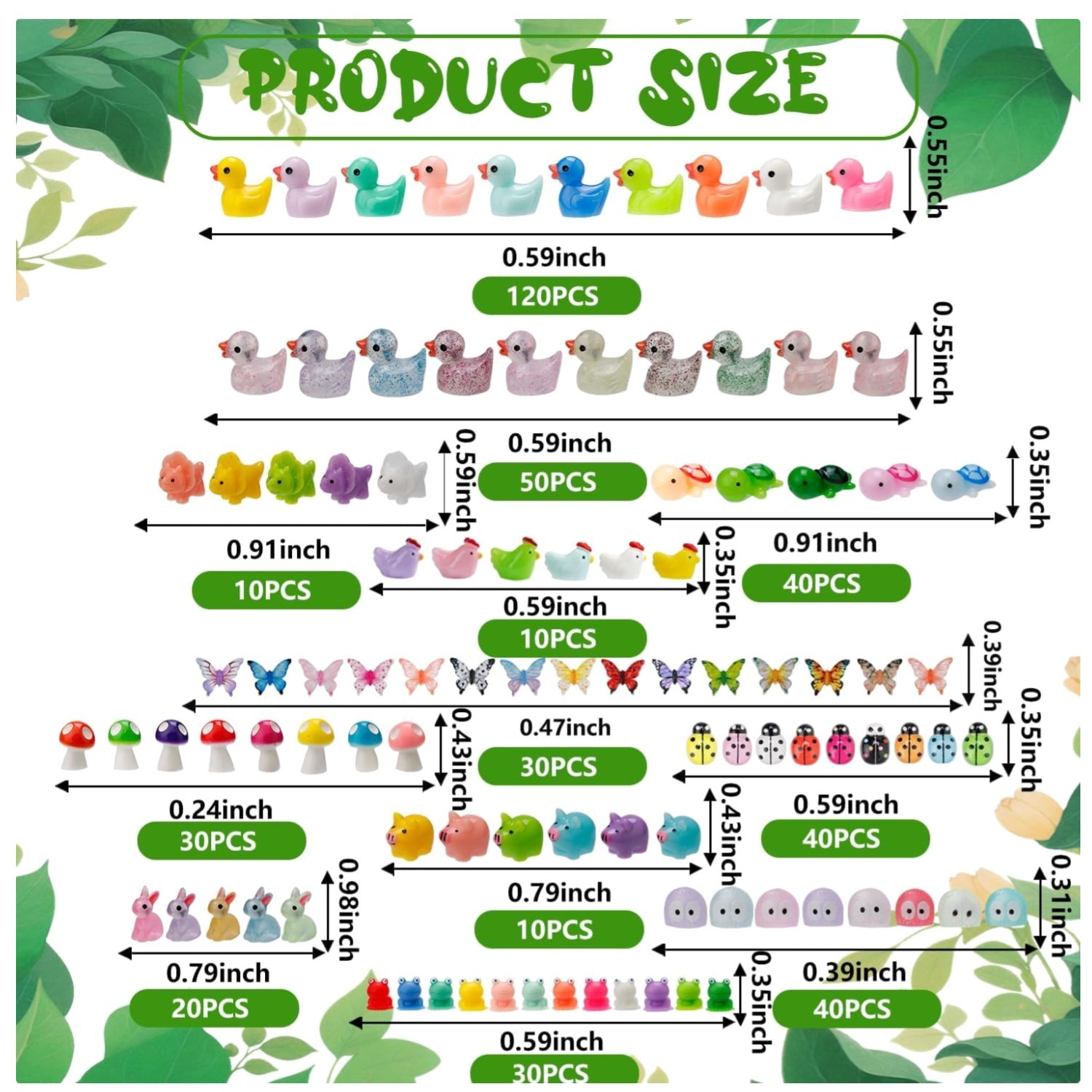 Mini Resin Animal Figurines Bulk – 420 Pieces
