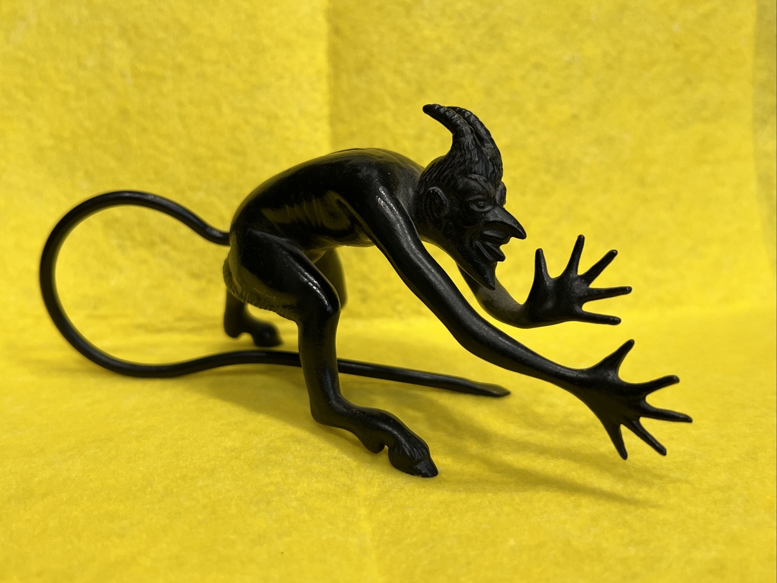 Soviet Russian Kasli Cast Iron Metal Mephistopheles Devil Figurine big