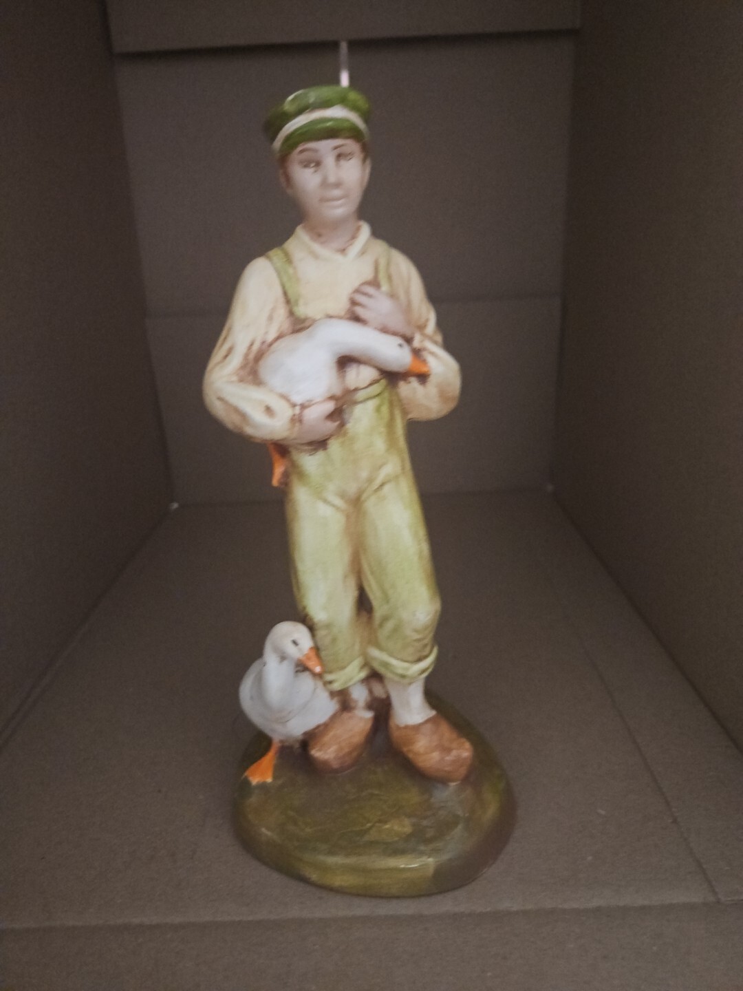 8.5 ” Tall VINTAGE 1975 DUNCAN CERAMIC PROD.INC BOY&DUCKS #F8