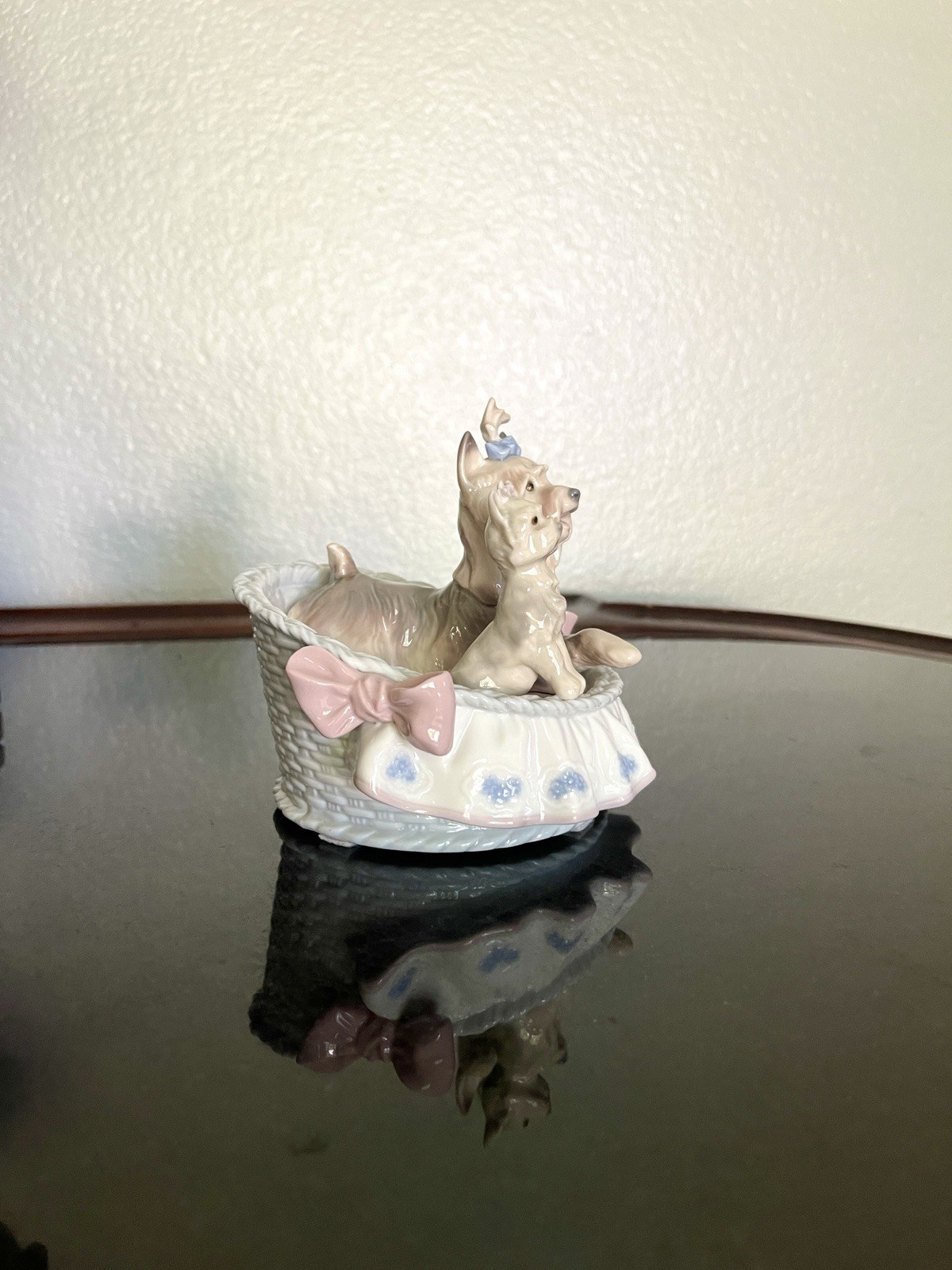 Retired Lladro Porcelain ‘Our Cozy Home’ #6469 Figurine Yorkie Yorshire Terrier