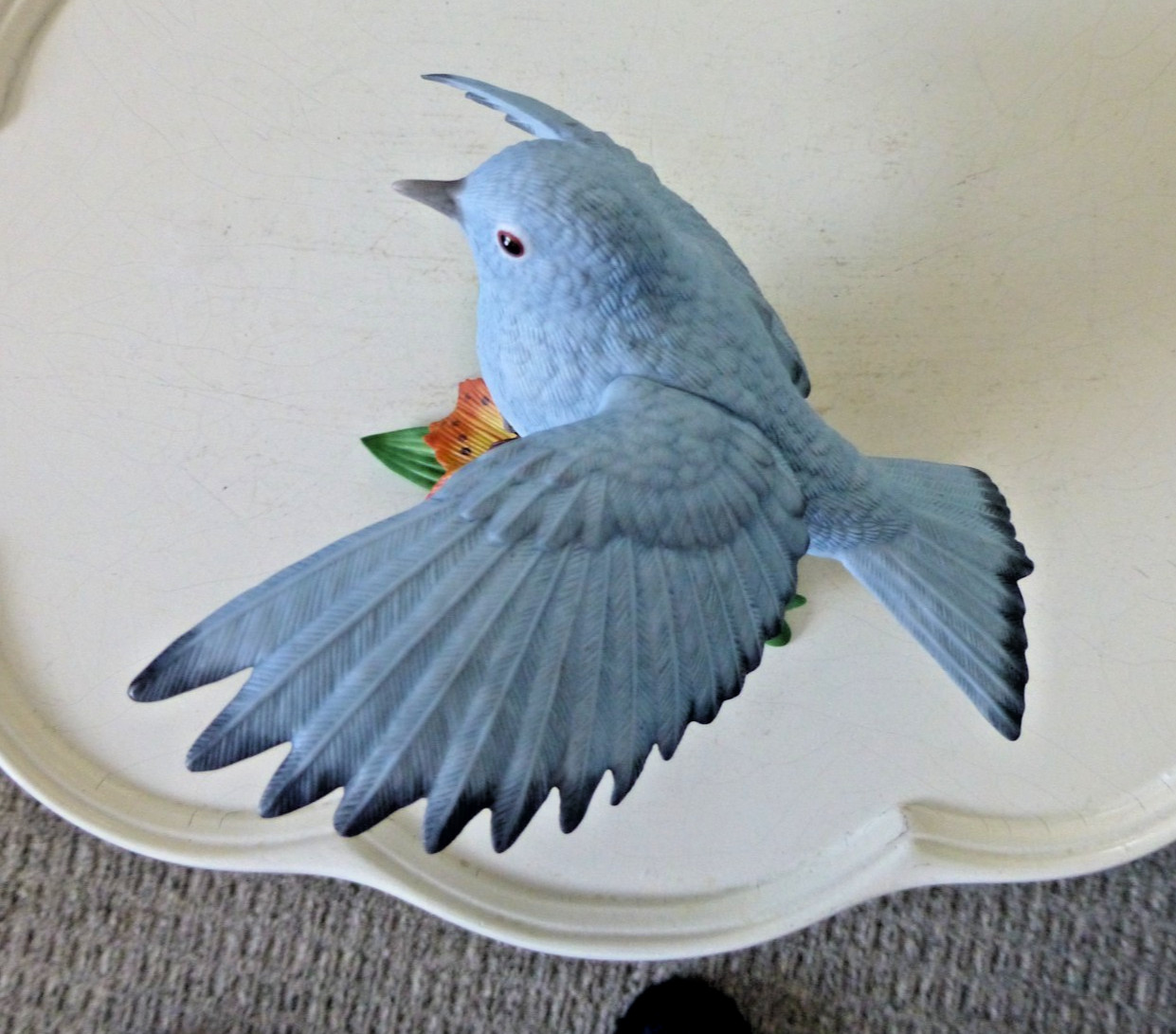 Vintage Lenox Mountain Bluebird Porcelain Bird Figurine Collectible -4 1/4″ x 5″