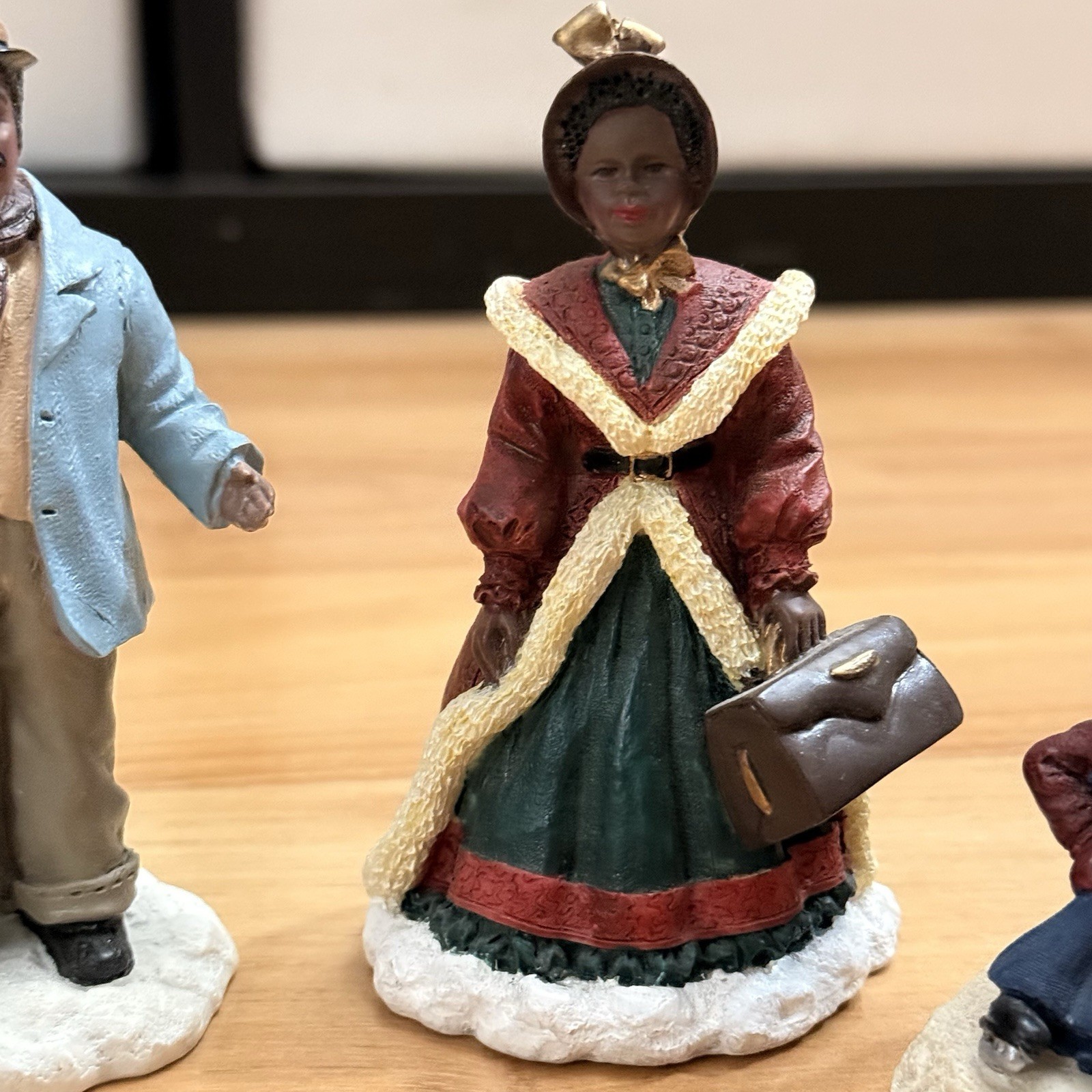 Mervyn’s Christmas Village African American Figures Lot of 4 1990s Vintage