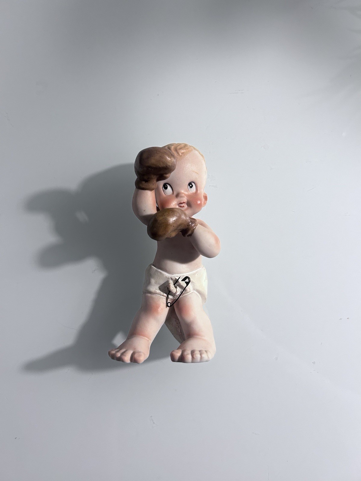 ‘Fine Quality’ Japan Boxing Baby Gloves Porcelain Figurine