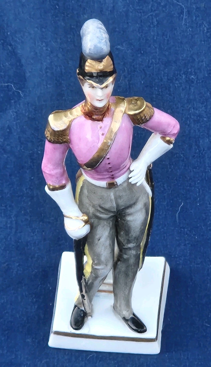 Rare Antique A.J. Uffrecht & Co. Germany Porcelain Military Soldier Figurine Vtg