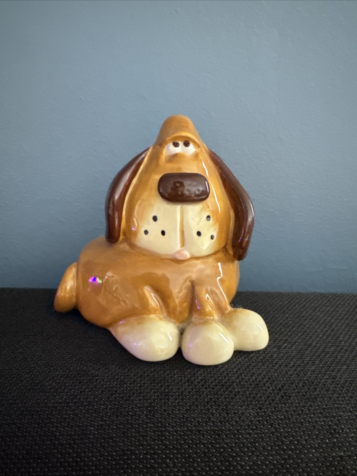 Douglas Russ Berrie Ceramic Whimsical Dog Figurine Vintage Rare Fast Shipping
