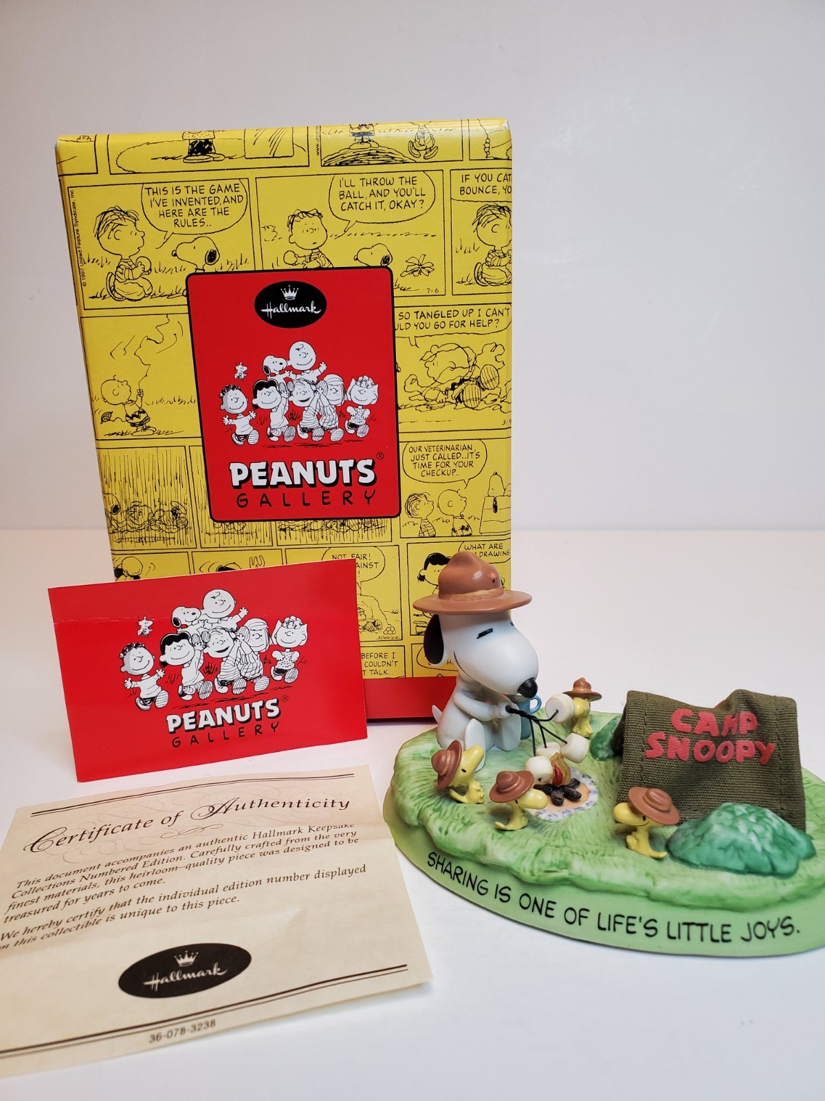 Peanuts Snoopy Woodstock Campfire Friends 2000 Hallmark Gallery Figure Hallmark