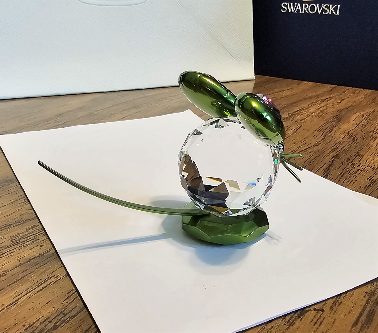🐭 Swarovski Crystal 2022 Limited Edition, Large Dulcis Green Mouse Figurine NIB