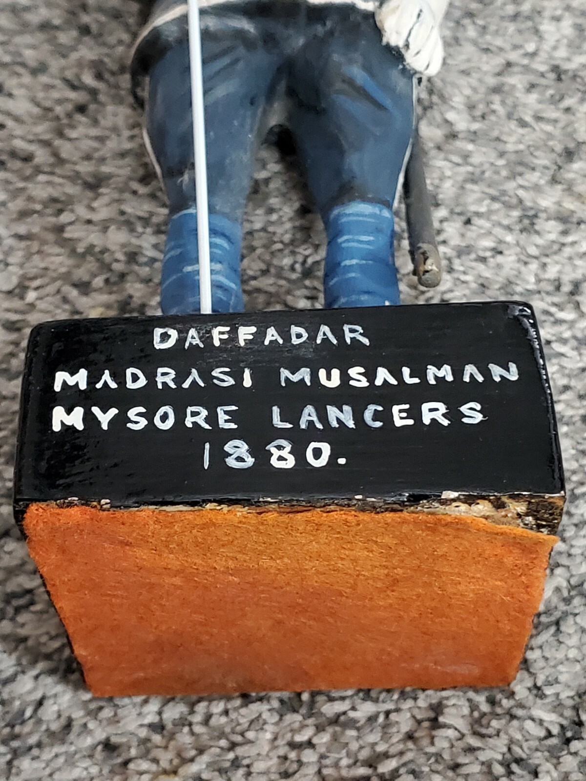 Wood Carved Indian Calvary Vintage Daffadar Madrasi Musalman Mysore Lancers 1880