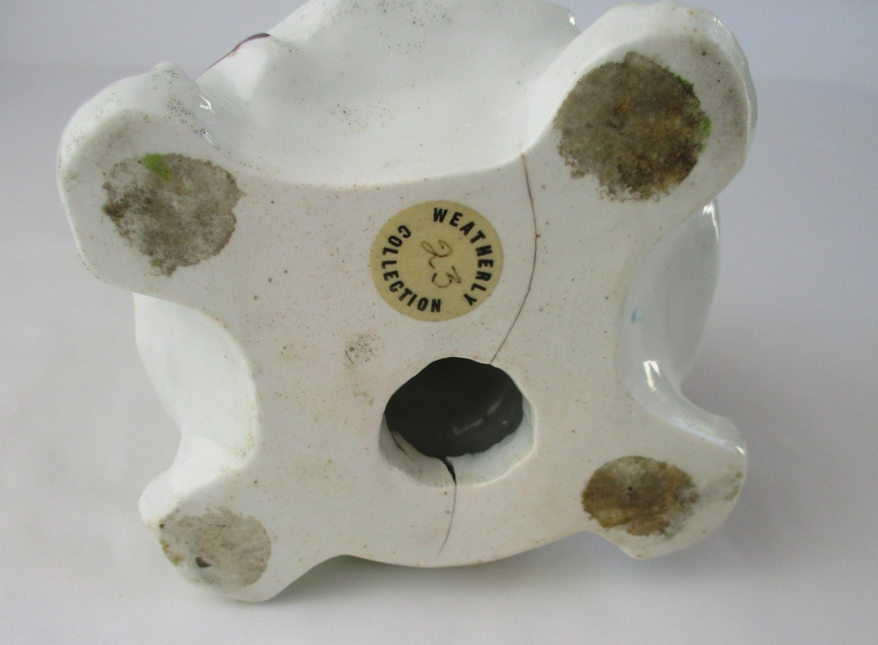 Chelsea Porcelain candleholder lamb figurine 18th century England antique