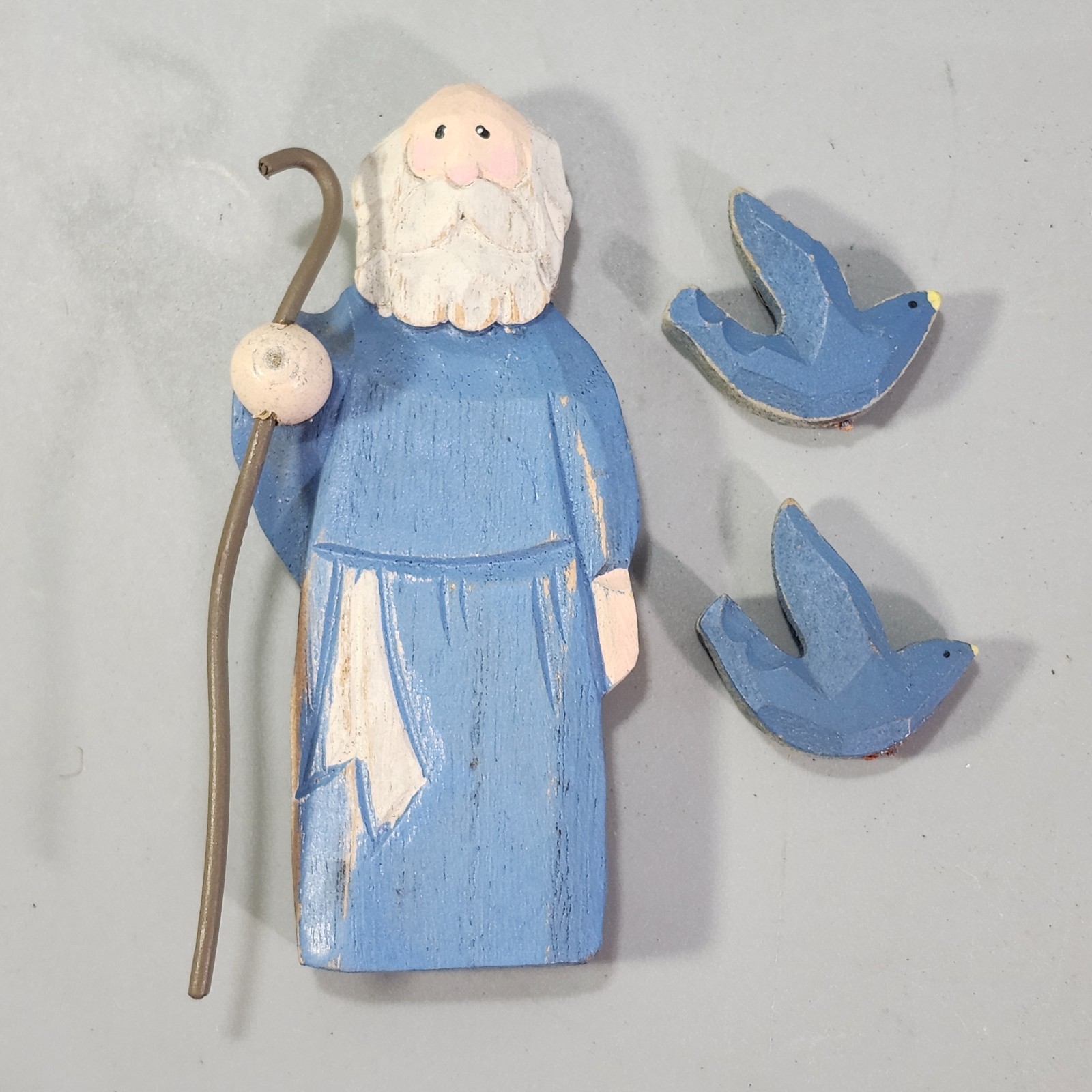 Transfar Int Noahs Ark Wooden Pull Toy 2 Noah Blue Birds Replacement Figurines