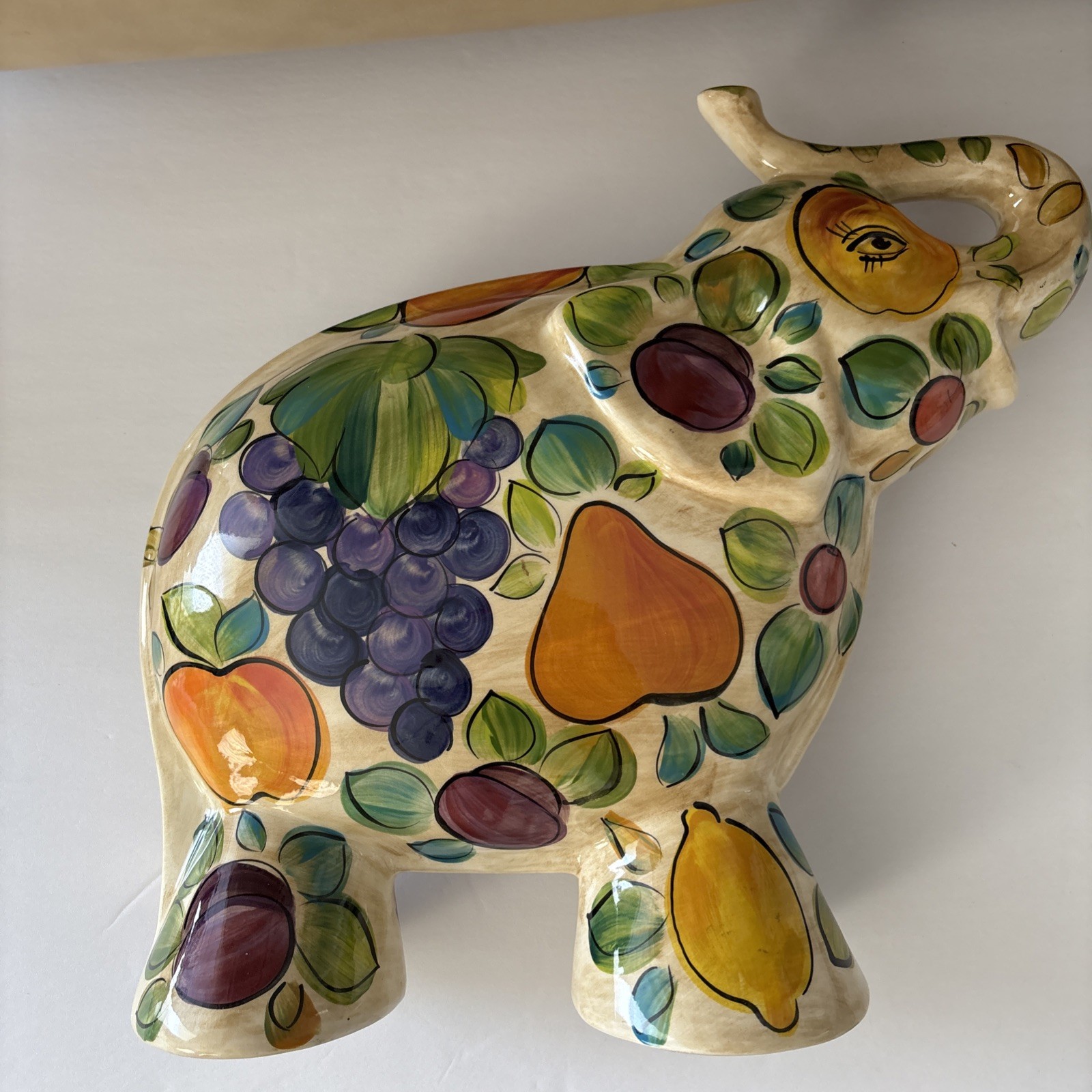 Turov Art 1999 Large Ceramic Limited-Edition Elephant Signed 14″H x 17″W