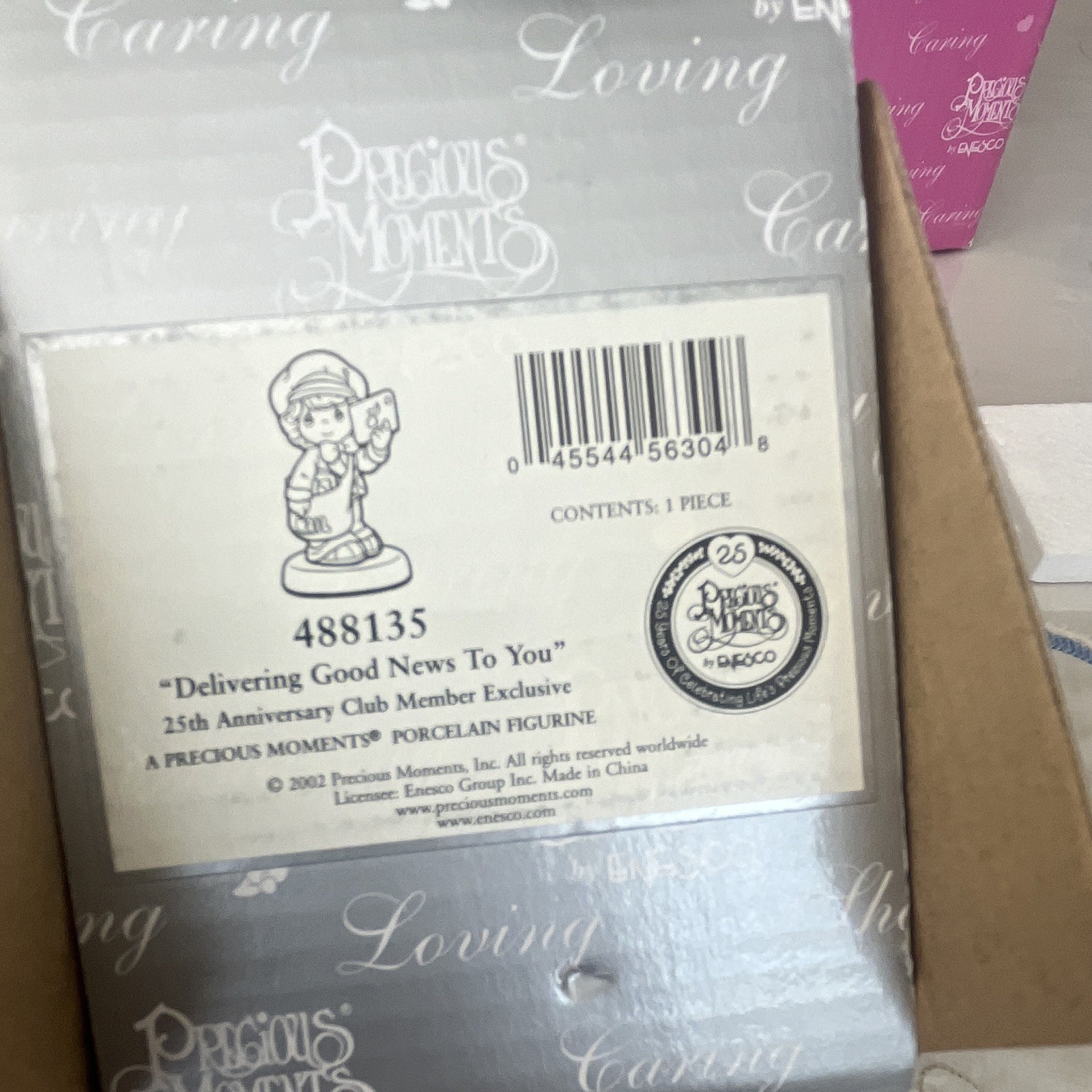 Precious Moments Delivering Good News To You 25th Ann Club Exclusive Boxed 2002