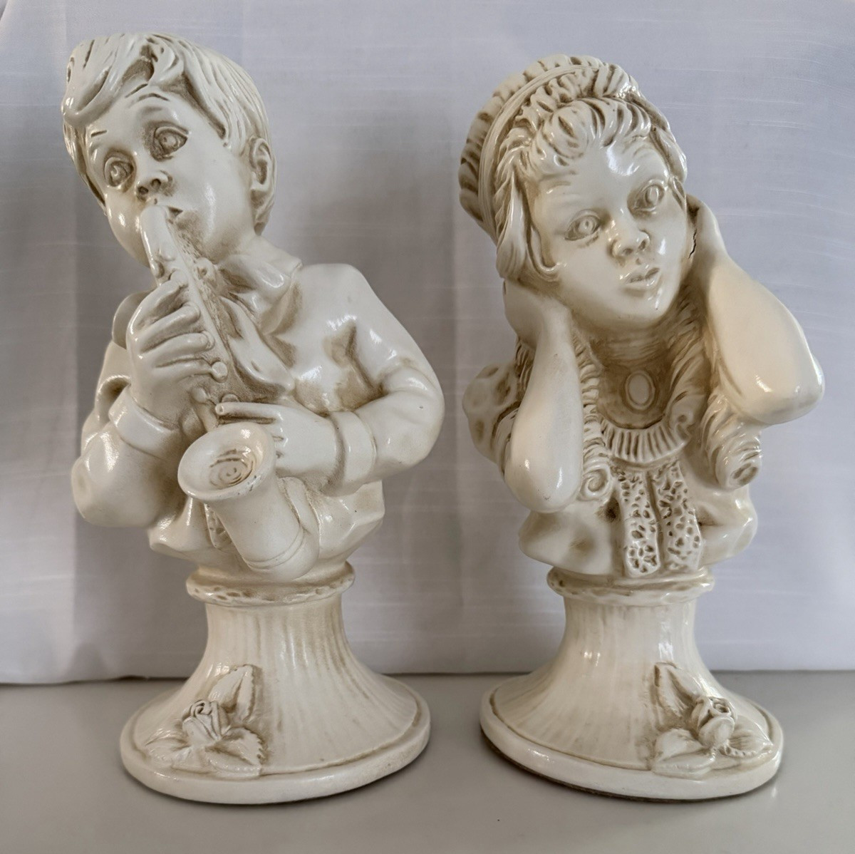 Vintage 1971 Universal Statuary Corp. Chicago “The Music Lesson” 136B 136G