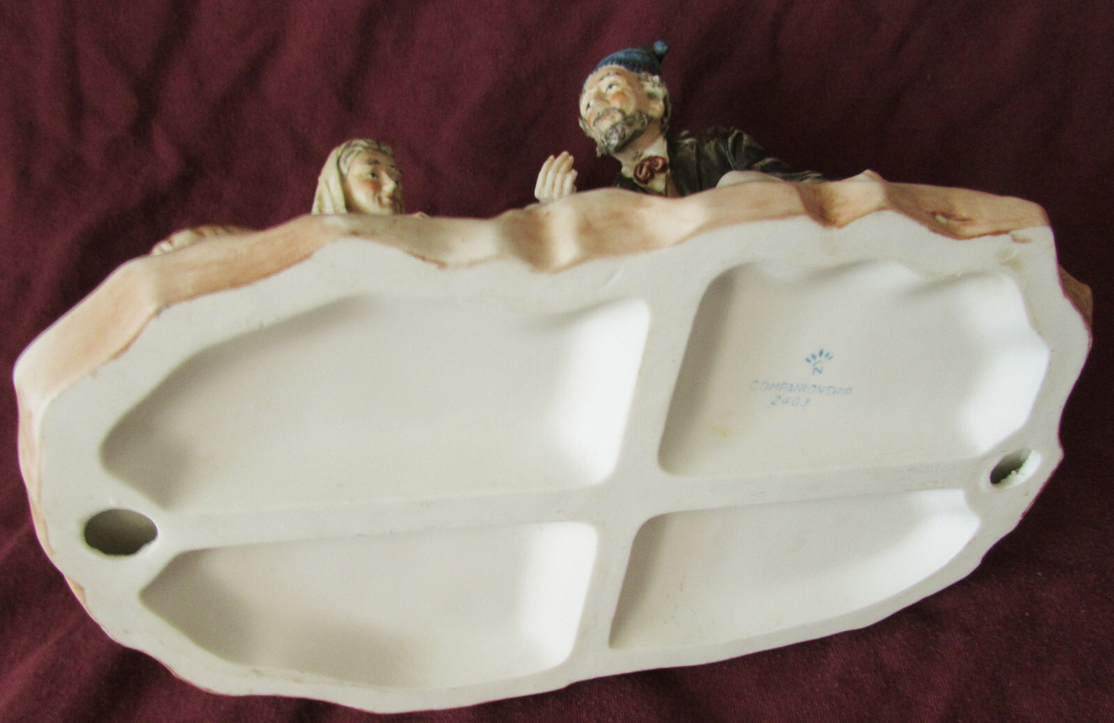 Capodimonte Pucci Elderly Couple, Championship 2403 Vtg Figurine Italy Signed