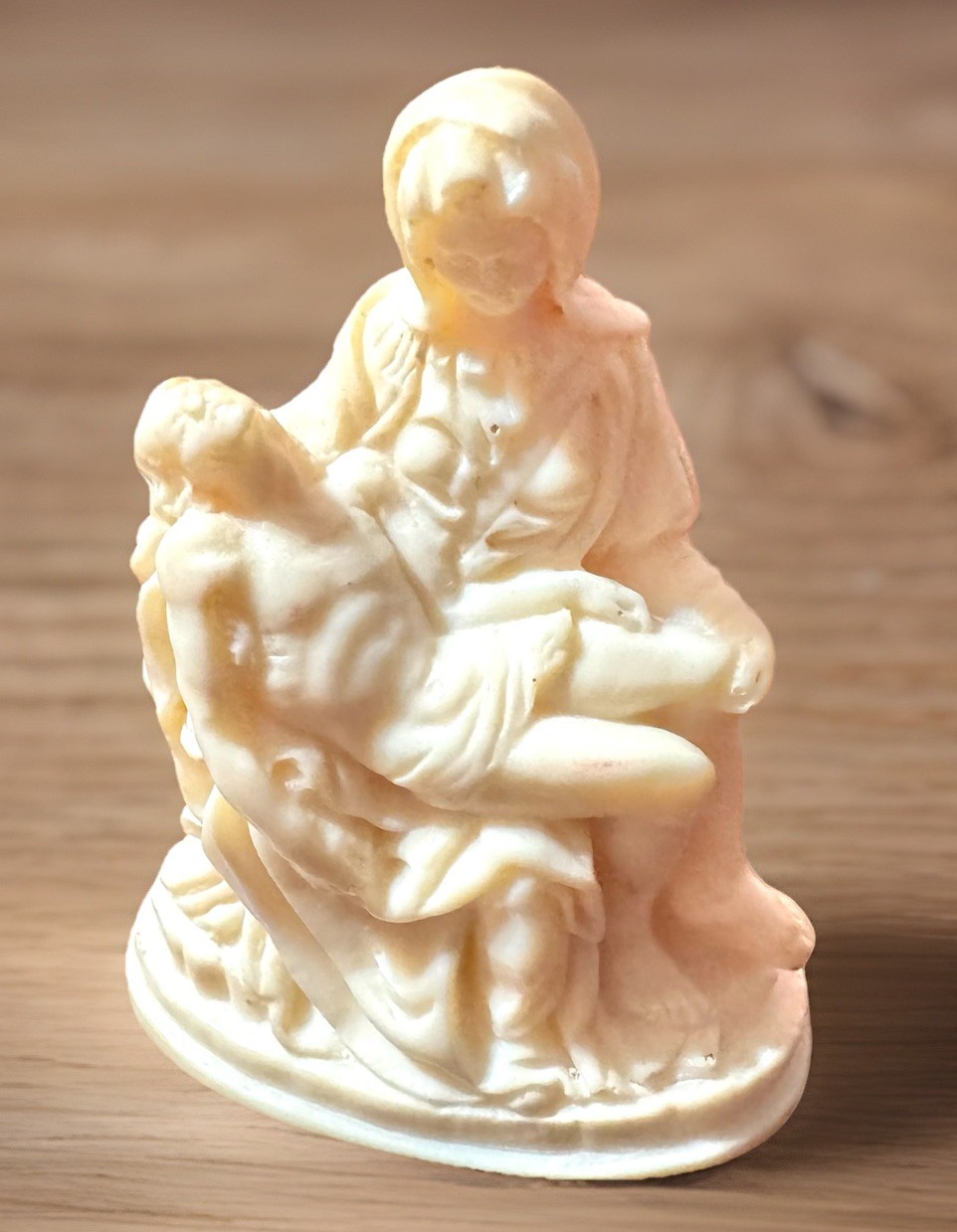 VTG Miniature Italian Resin Pietà Figurine-Signed “A.S”(A. Santini) Mid-Century