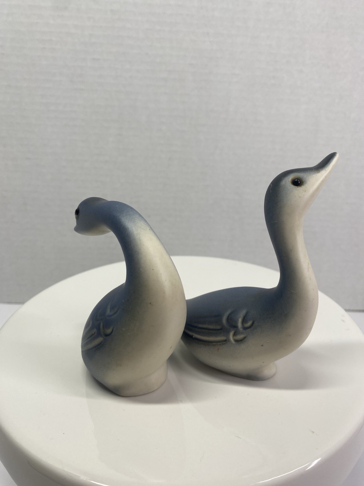 Vintage Geese Ceramic Matte Glaze Figurines Made In USA 4 Inch