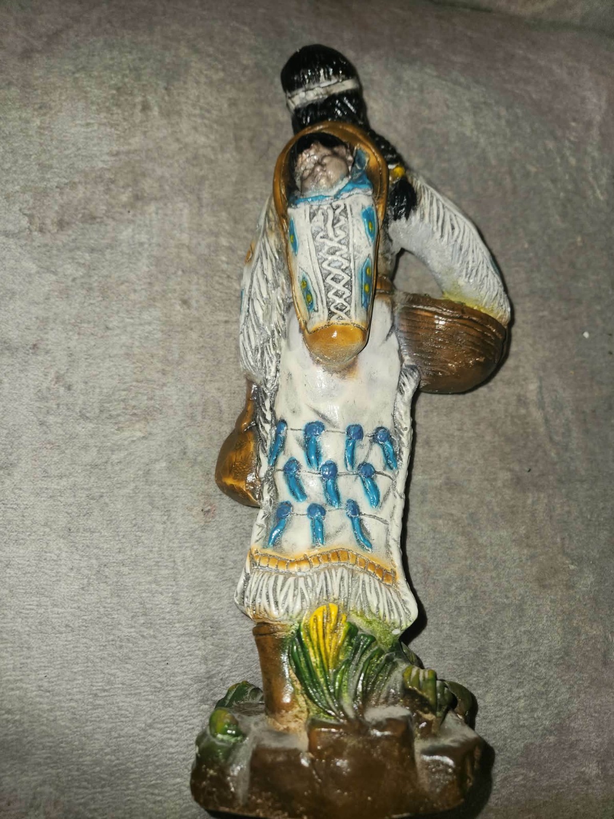 Beautiful Set Of 2 Vintage Native American Woman And Man Universal Statuary