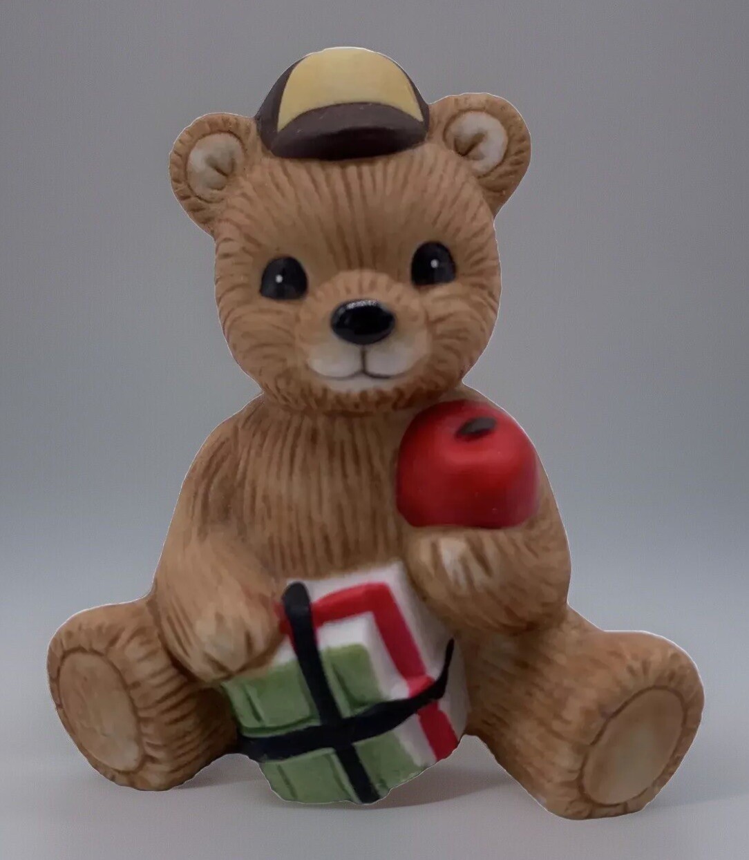 Homco September Teddy Bear Of The Month Miniature Figurine 1413 Back To School