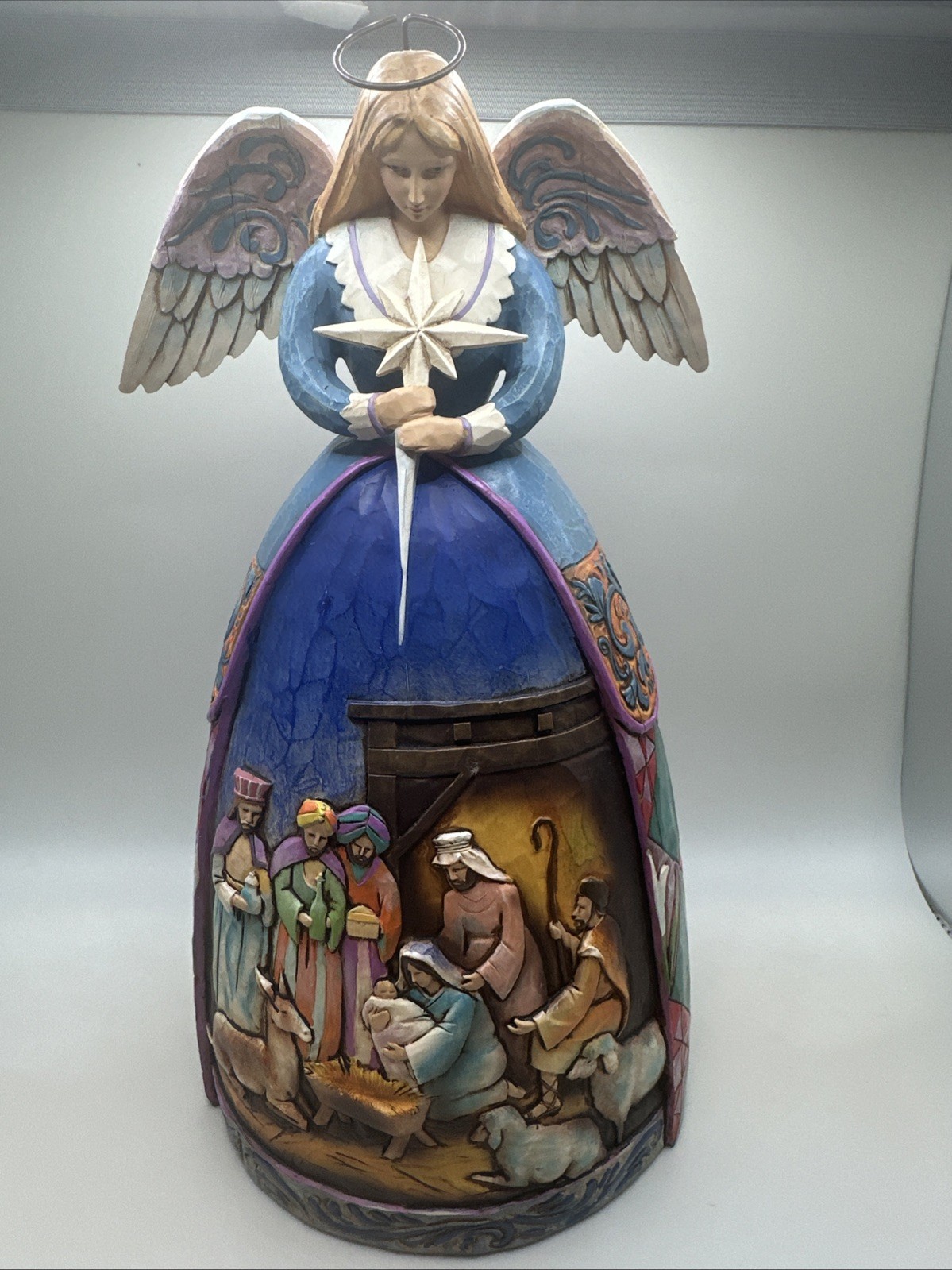 Jim Shore A Star Shall Guide Us 10.5″ Angel Nativity Scene Gown 2005 C4003273