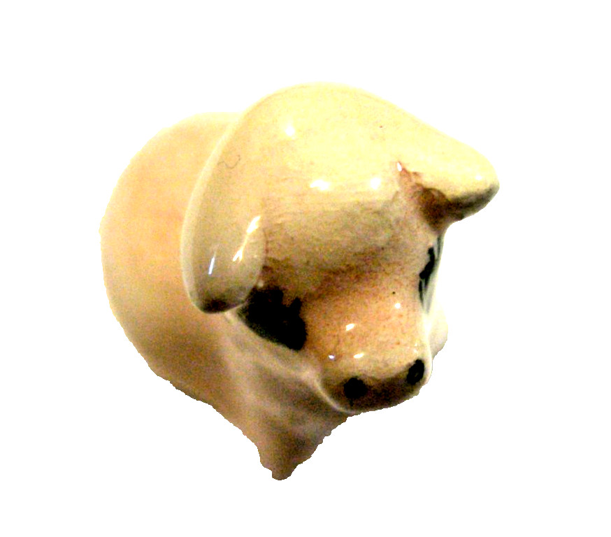 Vntg. Philip Laureston England Ceramic Pig Figurine Mini 1.25″ #085 Glazed-1980s