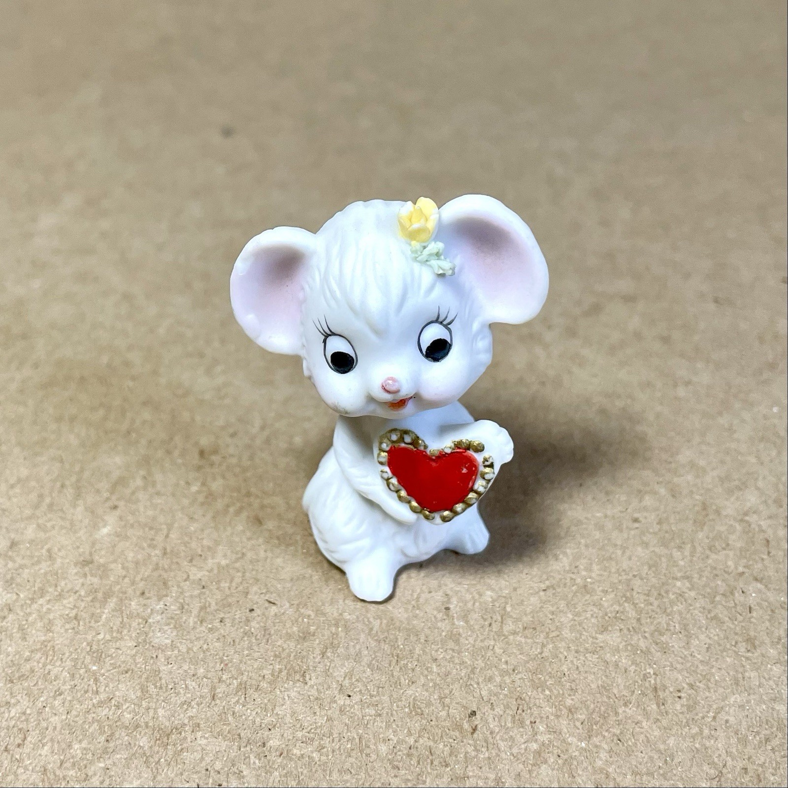 RARE NAPCO Pet of the Month FEBRUARY MOUSE Porcelain Figurine #9879 EXCELLENT!