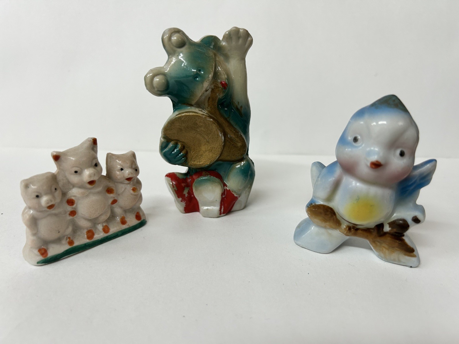 Vintage Lot of 10 Figurines, Japan, Occupied Japan, and unknown origins.