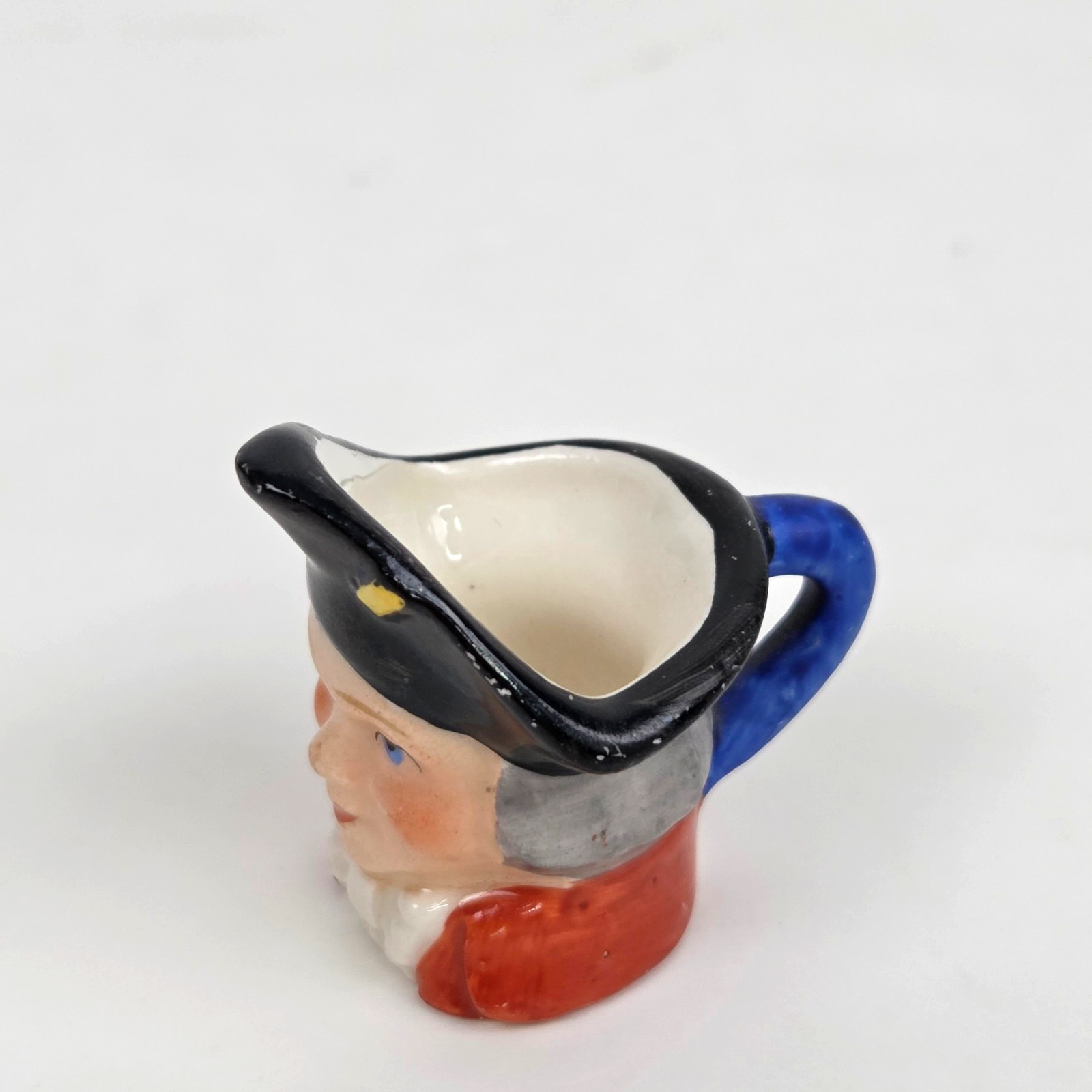 Vintage Miniature Ceramic Toby Jug Character Mug Man in Tricorn Hat Germany 1.5″